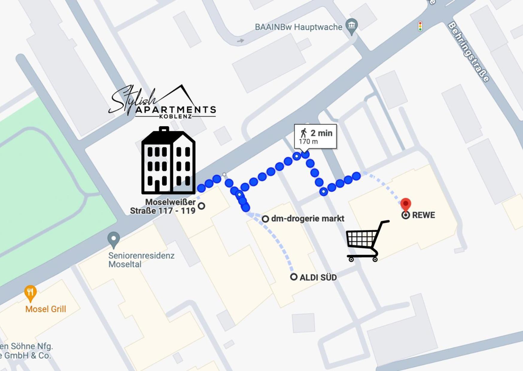 Special Apartment - Stadtnah, Balkon, Parkplatz, E-Ladestation, Gitterbox Fuer Fahrraeder, Fitnessstudio โคเบลนซ์ ภายนอก รูปภาพ